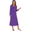imageWiWi Nightgowns for Women Soft Sleepwear Long Sleeve Nightshirts Pajamas Gown Viscose from Bamboo Pjs SXXLLilac