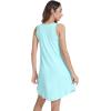 imageWiWi Tank Crew Neck Nightgown for Women Viscose from Bamboo Sleeveless Sleep Gowns Summer Sleepweer SXXLAqua