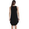 imageWiWi Tank Crew Neck Nightgown for Women Viscose from Bamboo Sleeveless Sleep Gowns Summer Sleepweer SXXLBlack