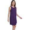 imageWiWi Tank Crew Neck Nightgown for Women Viscose from Bamboo Sleeveless Sleep Gowns Summer Sleepweer SXXLDark Purple