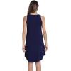 imageWiWi Tank Crew Neck Nightgown for Women Viscose from Bamboo Sleeveless Sleep Gowns Summer Sleepweer SXXLNavy