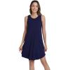 imageWiWi Tank Crew Neck Nightgown for Women Viscose from Bamboo Sleeveless Sleep Gowns Summer Sleepweer SXXLNavy