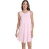 imageWiWi Tank Crew Neck Nightgown for Women Viscose from Bamboo Sleeveless Sleep Gowns Summer Sleepweer SXXLPink