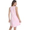 imageWiWi Tank Crew Neck Nightgown for Women Viscose from Bamboo Sleeveless Sleep Gowns Summer Sleepweer SXXLPink
