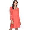 imageWiWi Bamboo Viscose Nightgowns for Women Soft Long Sleeve Nightgown Plus Size Sleep Shirt Pajama Gown Sleepwear S4XAcoral