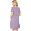 imageWiWi Bamboo Nightgowns for Women Soft Night Shirt Sleepwear Short Sleeve Lightweight Plus Size Sleepshirts S4XAviolet