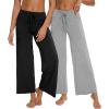 imageWiWi Pajama Pants for Women Comfy Soft Comfortable Pajamas Womens Lounge Sleep Pj Bottoms Viscose from Bamboo SXXLAblackheather Grey