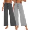 imageWiWi Pajama Pants for Women Comfy Soft Comfortable Pajamas Womens Lounge Sleep Pj Bottoms Viscose from Bamboo SXXLAcharcoal Heatherheather Grey