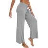 imageWiWi Pajama Pants for Women Comfy Soft Comfortable Pajamas Womens Lounge Sleep Pj Bottoms Viscose from Bamboo SXXLAcharcoal Heatherheather Grey