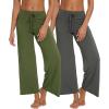 imageWiWi Pajama Pants for Women Comfy Soft Comfortable Pajamas Womens Lounge Sleep Pj Bottoms Viscose from Bamboo SXXLAiron Greyarmy Green