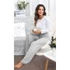 imageWiWi Pajama Pants for Women Comfy Soft Comfortable Pajamas Womens Lounge Sleep Pj Bottoms Viscose from Bamboo SXXLBlight Heather Grey
