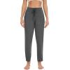 imageWiWi Pajama Pants for Women Soft Viscose from Bamboo Comfortable Pj Bottoms with Drawstring SXXLDark Heather Grey