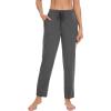 imageWiWi Pajama Pants for Women Soft Viscose from Bamboo Comfortable Pj Bottoms with Drawstring SXXLDark Heather Grey