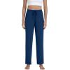 imageWiWi Pajama Pants for Women Soft Viscose from Bamboo Comfortable Pj Bottoms with Drawstring SXXLInk Blue