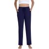 imageWiWi Pajama Pants for Women Soft Viscose from Bamboo Comfortable Pj Bottoms with Drawstring SXXLNavy
