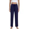 imageWiWi Pajama Pants for Women Soft Viscose from Bamboo Comfortable Pj Bottoms with Drawstring SXXLNavy