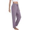 imageWiWi Pajama Pants for Women Soft Viscose from Bamboo Comfortable Pj Bottoms with Drawstring SXXLViolet