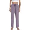 imageWiWi Pajama Pants for Women Soft Viscose from Bamboo Comfortable Pj Bottoms with Drawstring SXXLViolet