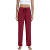 imageWiWi Pajama Pants for Women Soft Viscose from Bamboo Comfortable Pj Bottoms with Drawstring SXXLWine