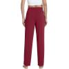 imageWiWi Pajama Pants for Women Soft Viscose from Bamboo Comfortable Pj Bottoms with Drawstring SXXLWine