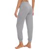 imageWiWi Pajama Pants for Women Viscose from Bamboo Lounge Bottoms with Pocket Sweatpants Joggers Night Pant SXXLHeather Grey