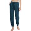 imageWiWi Pajama Pants for Women Viscose from Bamboo Lounge Bottoms with Pocket Sweatpants Joggers Night Pant SXXLInk Blue