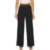 imageWiWi Pajama Pants for Women Wide Leg Long Bottoms Casual Loose Sweatpants High Waist Lounge Pajamas SXXLBlack