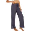 imageWiWi Pajama Pants for Women Wide Leg Long Bottoms Casual Loose Sweatpants High Waist Lounge Pajamas SXXLDark Grey