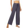 imageWiWi Pajama Pants for Women Wide Leg Long Bottoms Casual Loose Sweatpants High Waist Lounge Pajamas SXXLDark Grey