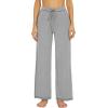 imageWiWi Pajama Pants for Women Wide Leg Long Bottoms Casual Loose Sweatpants High Waist Lounge Pajamas SXXLHeather Grey