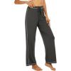 imageWiWi Pajama Pants for Women Wide Leg Long Bottoms Casual Loose Sweatpants High Waist Lounge Pajamas SXXLIron Grey