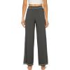 imageWiWi Pajama Pants for Women Wide Leg Long Bottoms Casual Loose Sweatpants High Waist Lounge Pajamas SXXLIron Grey