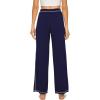 imageWiWi Pajama Pants for Women Wide Leg Long Bottoms Casual Loose Sweatpants High Waist Lounge Pajamas SXXLNavy