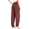 imageWiWi Viscose from Bamboo Pajamas Pants for Women Soft Yoga Jogger Pant Comfy Pajama Bottoms SXXLChocolate Brown