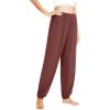 imageWiWi Viscose from Bamboo Pajamas Pants for Women Soft Yoga Jogger Pant Comfy Pajama Bottoms SXXLChocolate Brown