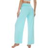 imageWiWi Womens Casual Loose Wide Leg Pajama Pants Palazzo Viscose from Bamboo Lounge Pant Long Yoga Sweatpants SXXLAqua