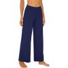 imageWiWi Womens Casual Wide Leg Palazzo Pants Comfy Lounge Pajama Bottoms Viscose from Bamboo Yoga Sweatpants SXXLBnavy