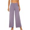 imageWiWi Womens Casual Wide Leg Palazzo Pants Comfy Lounge Pajama Bottoms Viscose from Bamboo Yoga Sweatpants SXXLBviolet