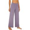 imageWiWi Womens Casual Wide Leg Palazzo Pants Comfy Lounge Pajama Bottoms Viscose from Bamboo Yoga Sweatpants SXXLBviolet