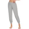 imageWiWi Womens Pajama Bottoms Soft Viscose from Bamboo Joggers pants Yoga Pants Casual Lounge SXXLLight Heather Grey
