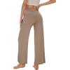 imageWiWi Womens Pajama Pants Viscose from Bamboo Sleep Pant High Waist Comfy Pajamas Bottom Soft Palazzo Sweatpants SXXLCamel