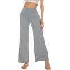 imageWiWi Womens Pajama Pants Viscose from Bamboo Sleep Pant High Waist Comfy Pajamas Bottom Soft Palazzo Sweatpants SXXLHeather Grey