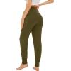 imageWiWi Womens Viscose from Bamboo Maternity Pants Soft Over The Belly Pregnancy Leggings High Waist Stretchy BottomsAdark Army Green