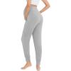 imageWiWi Womens Viscose from Bamboo Maternity Pants Soft Over The Belly Pregnancy Leggings High Waist Stretchy BottomsAheather Grey