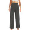 imageWiWi Womens Wide Leg Pajama Pants Casual Sleep Bottoms Palazzo Yoga Sweatpants Pant with Pockets Viscose from Bamboo SXXLIron Grey