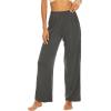 imageWiWi Womens Wide Leg Pajama Pants Casual Sleep Bottoms Palazzo Yoga Sweatpants Pant with Pockets Viscose from Bamboo SXXLIron Grey