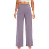 imageWiWi Womens Wide Leg Pajama Pants Casual Sleep Bottoms Palazzo Yoga Sweatpants Pant with Pockets Viscose from Bamboo SXXLViolet
