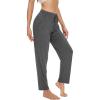 imageWiWi Pajama Pants for Women Soft Viscose from Bamboo Comfortable Pj Bottoms with Drawstring SXXLDark Heather Grey