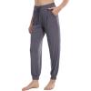 imageWiWi Pajama Pants for Women Viscose from Bamboo Lounge Bottoms with Pocket Sweatpants Joggers Night Pant SXXLDark Grey