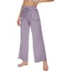 imageWiWi Womens Casual Loose Wide Leg Pajama Pants Palazzo Viscose from Bamboo Lounge Pant Long Yoga Sweatpants SXXLViolet